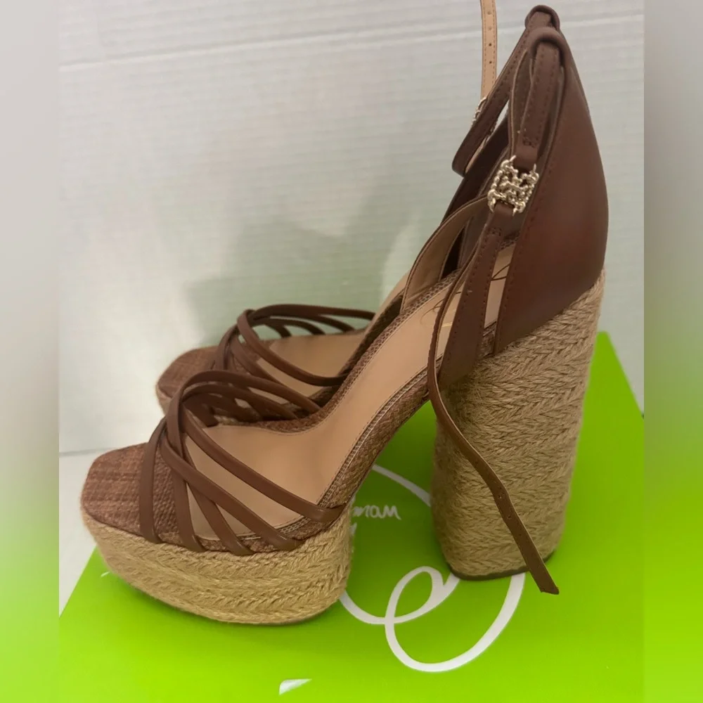 NEW Sam Edelman Kade Ankle Strap Espadrille Platform Sandal Sandals Shoes 9.5 - Picture 6 of 8